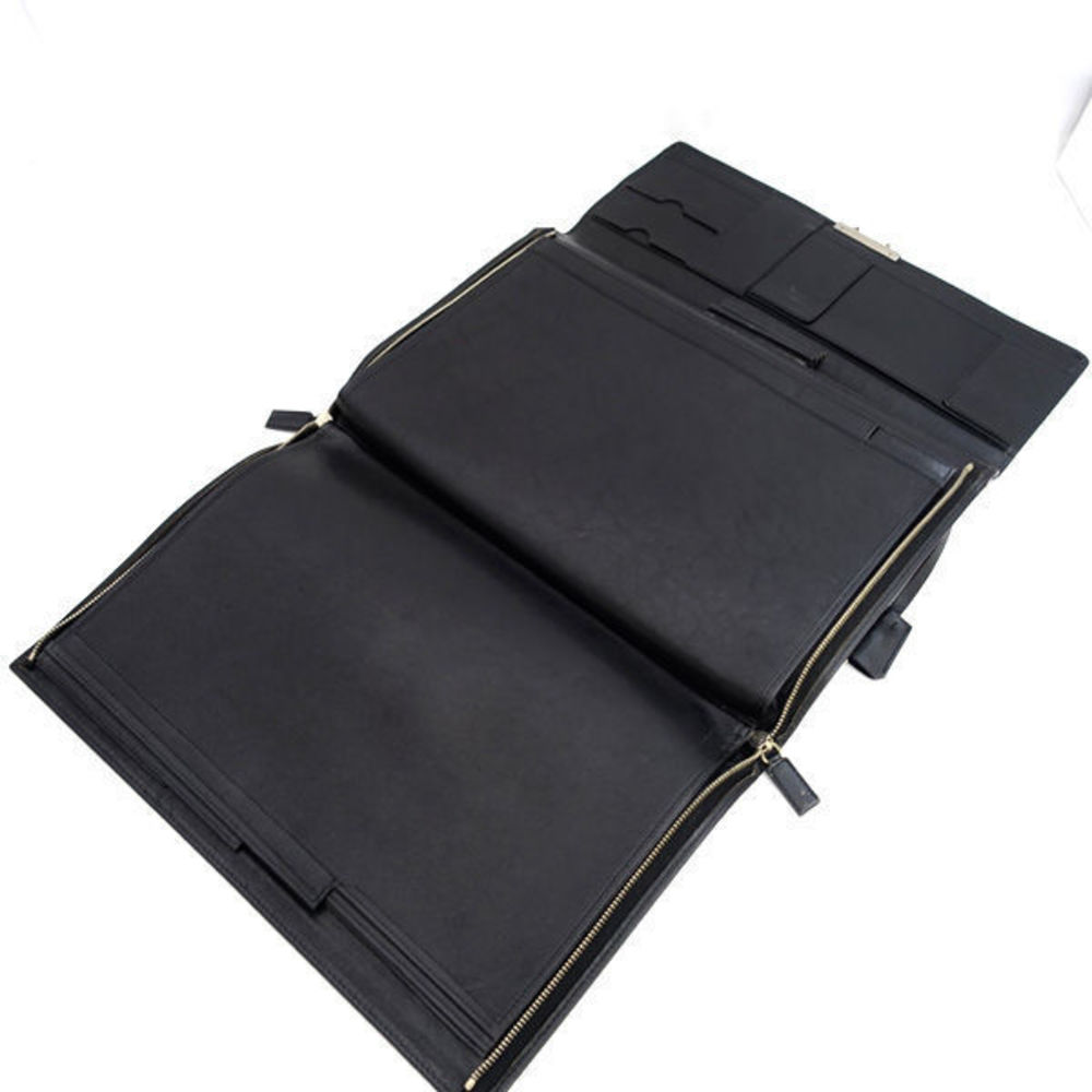 Prada Document Case Leather Black - image 4